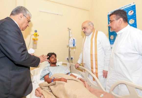 Amit Shah and Suvendu Adhikari Visit Hospital to Meet Kolkata Stampede Victims