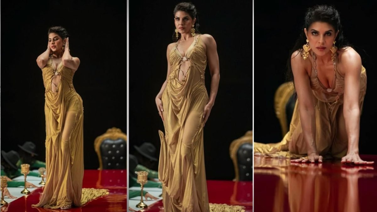 Jacqueline Fernandez Turns Heads With Golden Glamour, Radiant Beauty, and Effortless Elegance
