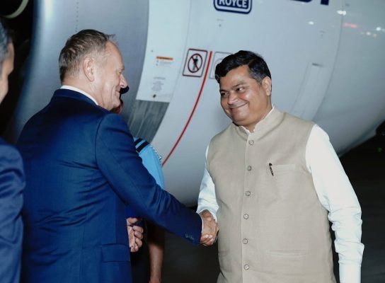 Polish Prime Minister Donald Tusk Arrives in New Delhi to Strengthen India-Poland Strategic Partnership