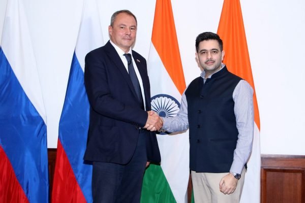 Raghav Chadha Meets Leo Tolstoy’s Great-Great-Grandson at BRICS Parliamentary Forum