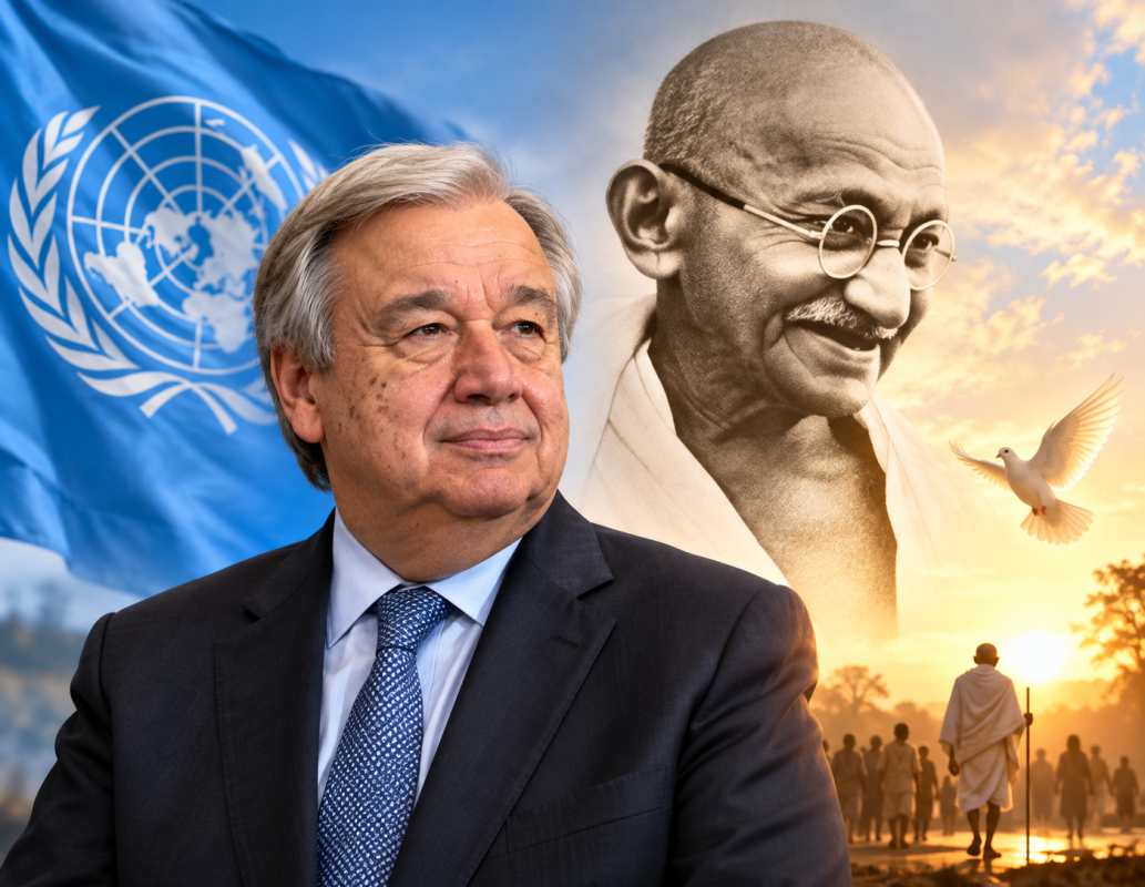UN Secretary-General António Guterres highlights Mahatma Gandhi’s message of peace and non-violence