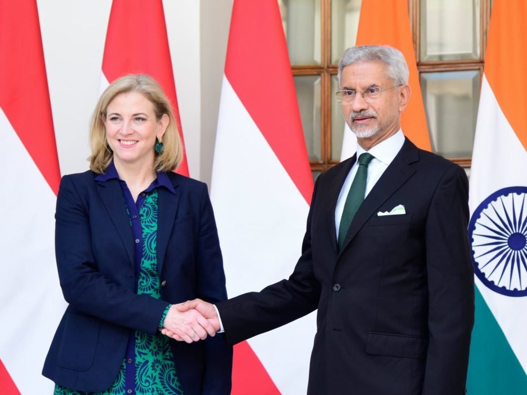External Affairs Minister Dr S Jaishankar holds a bilateral meeting with Austrian Foreign Minister Beate Meinl-Reisinger.