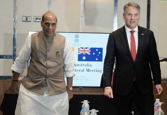 Rajnath Singh Meets Australian Deputy PM Richard Marles at ADMM-Plus