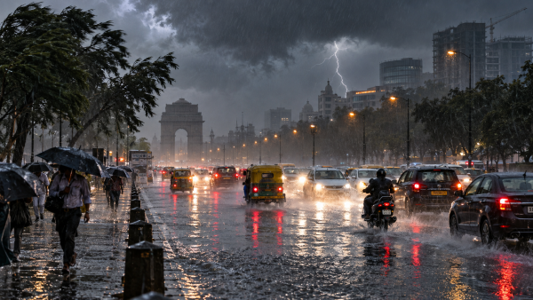 Rain sweeps Delhi-NCR as IMD warns of thunderstorms and gusty winds