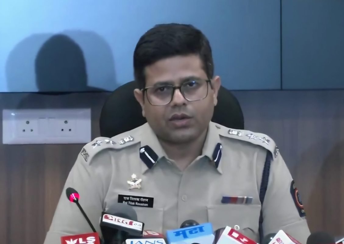 Mumbai Police DCP Raj Tilak Roushan briefs the media on the arrest of three suspects in the Tiger Shroff firing case.