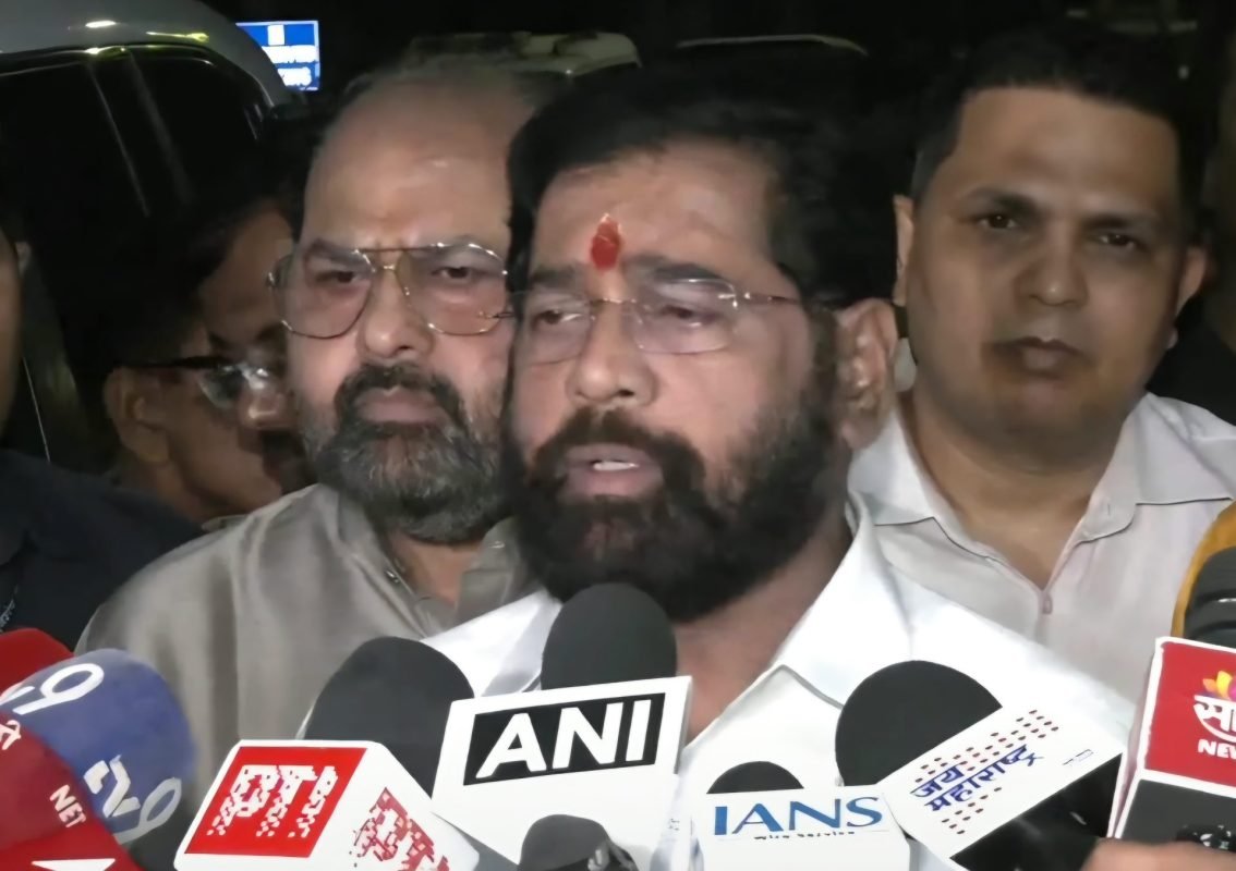 Maharashtra Deputy Chief Minister Eknath Shinde addressing the firing incident involving Bollywood actor Tiger Shroff.
