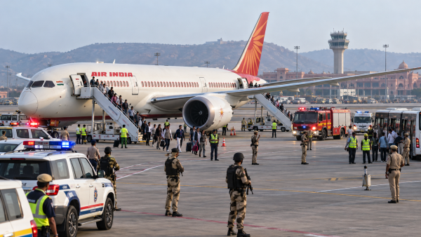 Air India AI2030 Diverted to Jaipur After Hijack Alert
