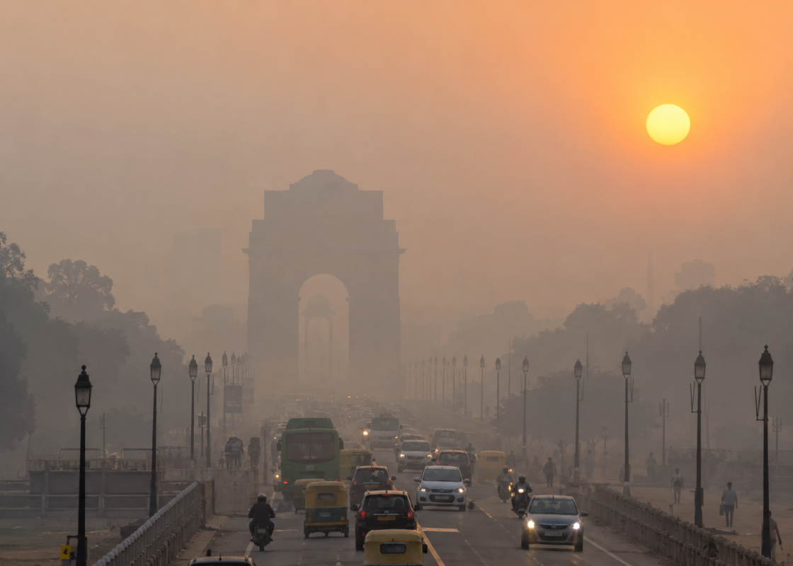 Delhi AQI at 225 as Smog Blankets City