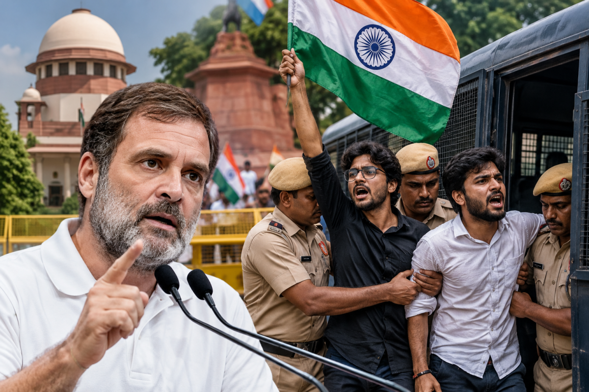 Rahul Gandhi Jantar Mantar protest