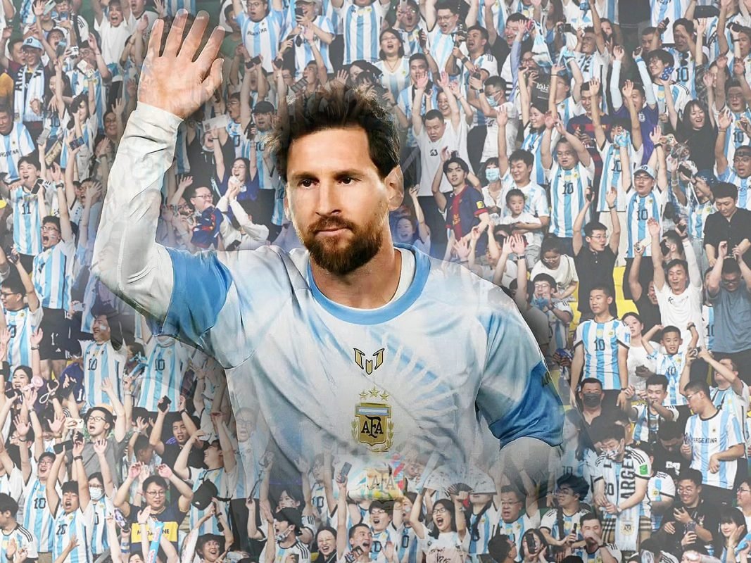 157 characters: Lionel Messi retires from international football after Argentina beat Benin 3-0, scoring his 126th international goal in his record 208th appearance.