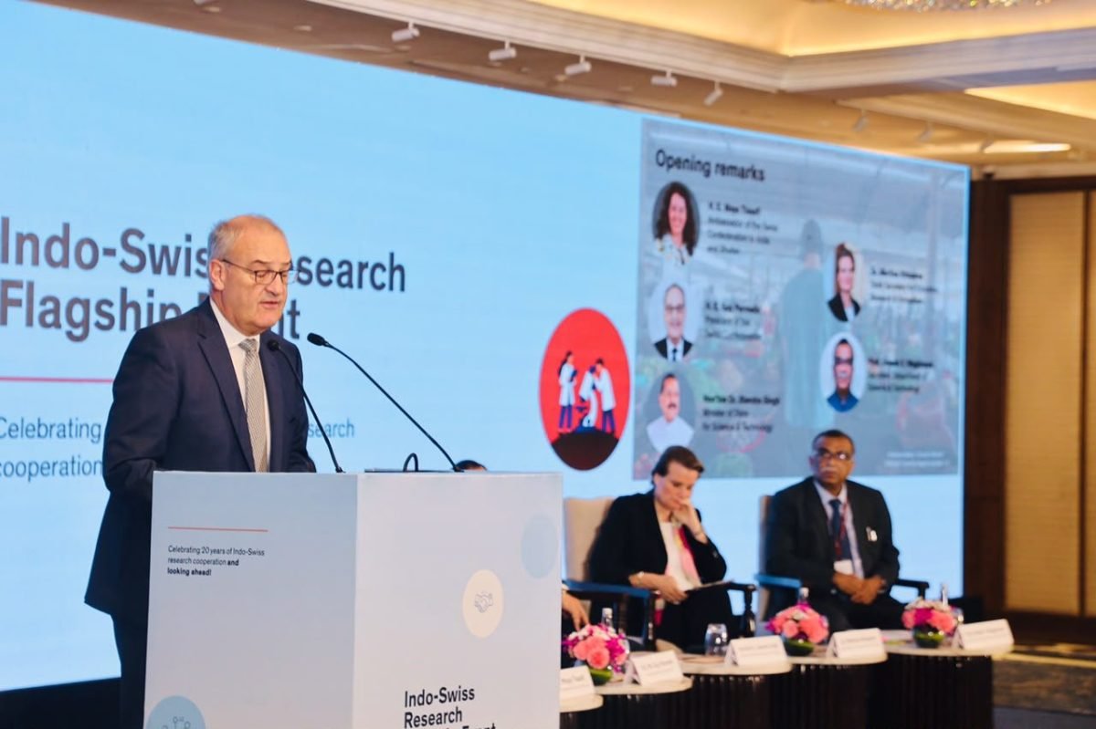 Swiss President Guy Parmelin participates in the first Indo-Swiss Research Flagship Event during his State Visit to India