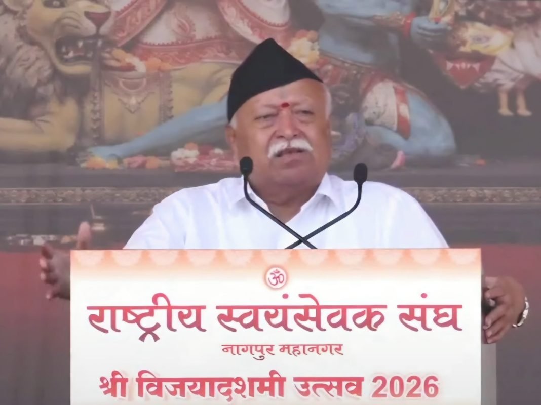 RSS chief Mohan Bhagwat addresses the Vijayadashami celebrations, speaking about ‘sva’, national unity and India's civilisational identity.