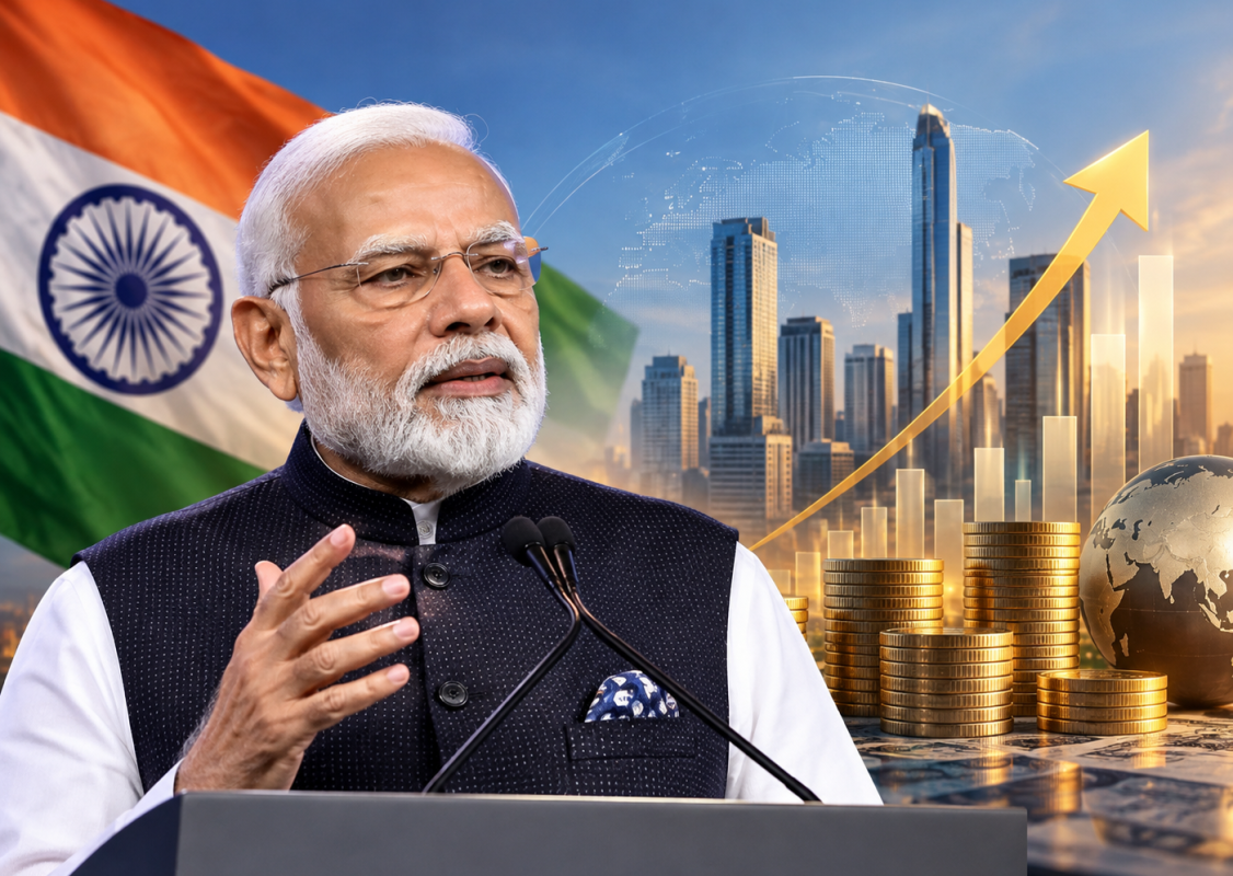 Prime Minister Narendra Modi speaks about India’s $700 billion foreign exchange reserves and economic reforms at the Bloomberg New Economy Forum.