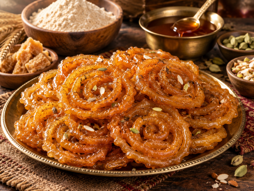wheat flour jaggery jalebi recipe
