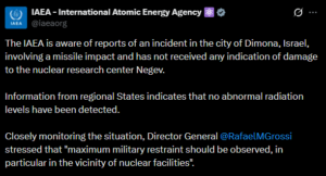 IAEA Statement