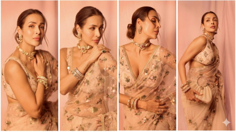 Malaika Arora in Sheer Saree: A Masterclass in Modern Sensuality and Timeless Elegance