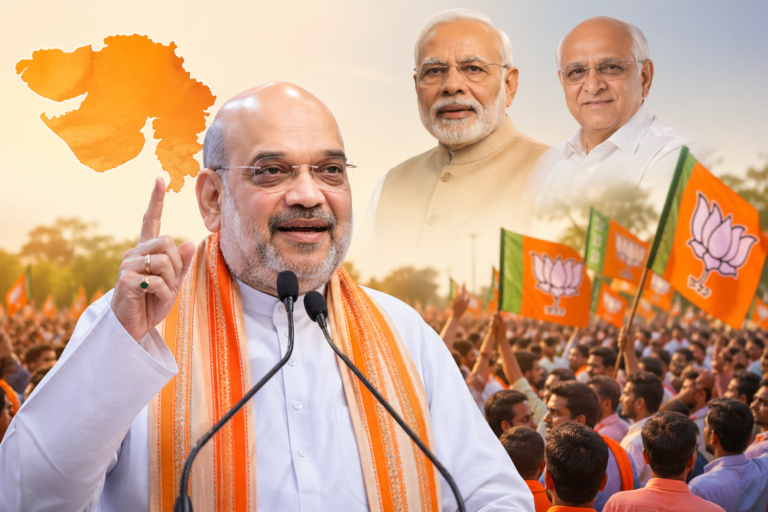 Amit Shah Hails BJP’s Massive Win in Gujarat Local Body Elections, Credits Modi’s Development Model