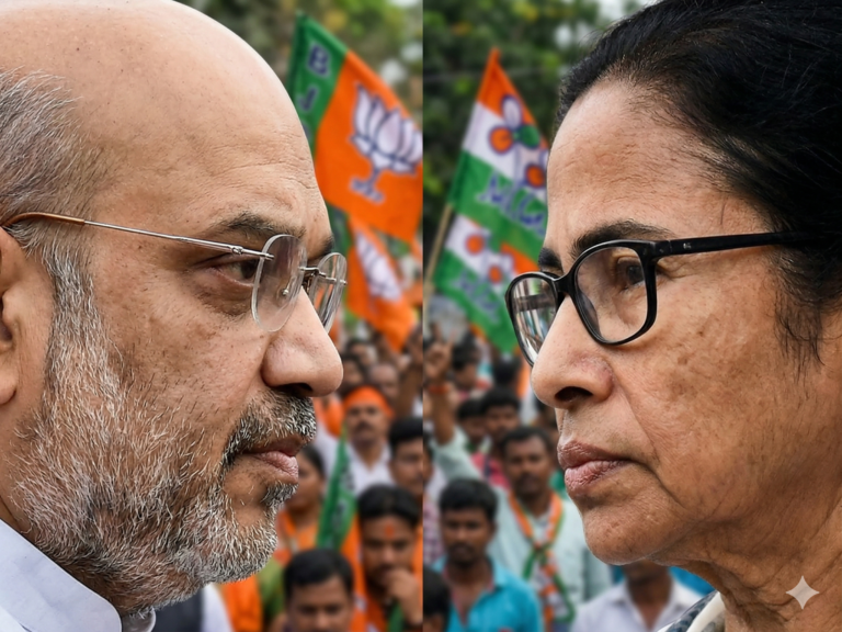 Amit Shah and Mamata Banerjee Trade Accusations in Siuri Amid Assembly Election Campaigning