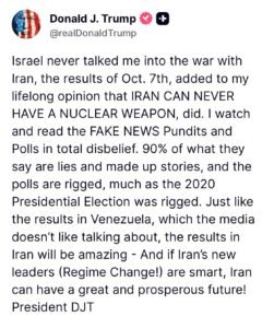 Trump Issues Strong Warning on Iran’s Nuclear Ambitions, Hints at Regime Change