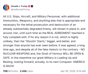 Trump Issues High-Stakes Warning to Iran: "The Shootin' Starts" if Ceasefire Terms Are Violated  