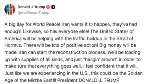 "Golden Age of the Middle East": President Trump Envisions Era of Peace and Reconstruction