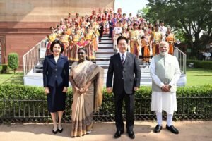 President Murmu, PM Modi Welcome South Korean President Lee Jae Myung at Rashtrapati Bhavan