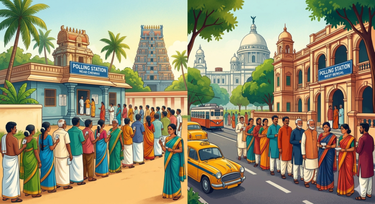 Assembly Elections 2026: Strong Early Voter Turnout Recorded in Tamil Nadu and West Bengal Phase 1