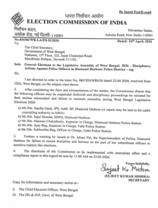 Major Action by Election Commission of India: 5 Officers Suspended in West Bengal Elections