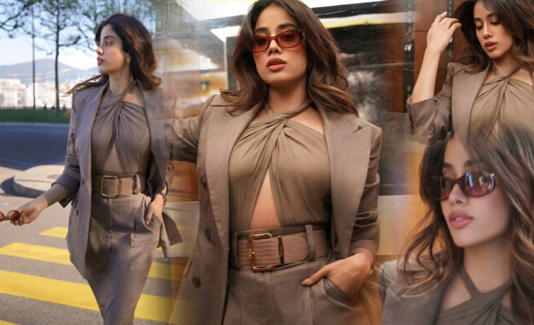 Janhvi Kapoor Redefines Power Dressing in a Sultry Monochrome Look