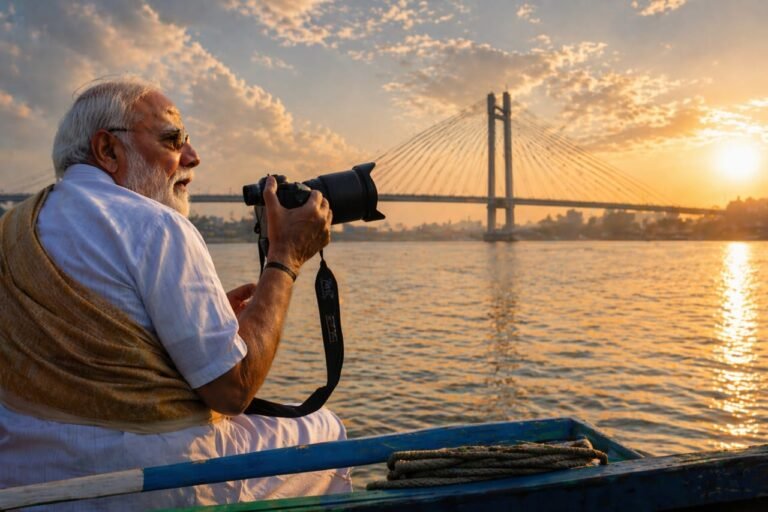 PM Modi Pays Tribute to Ganga During Hooghly Visit, Calls River the Soul of Bengali Civilization
