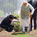 PM Modi Meets South Korean President Lee Jae Myung at Hyderabad House, Plants Sapling Together