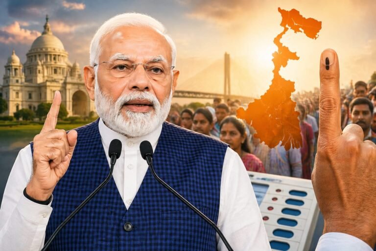 Narendra Modi Says West Bengal Voting Happening in ‘Fearless Atmosphere’; Predicts Strong Mandate for Developed India