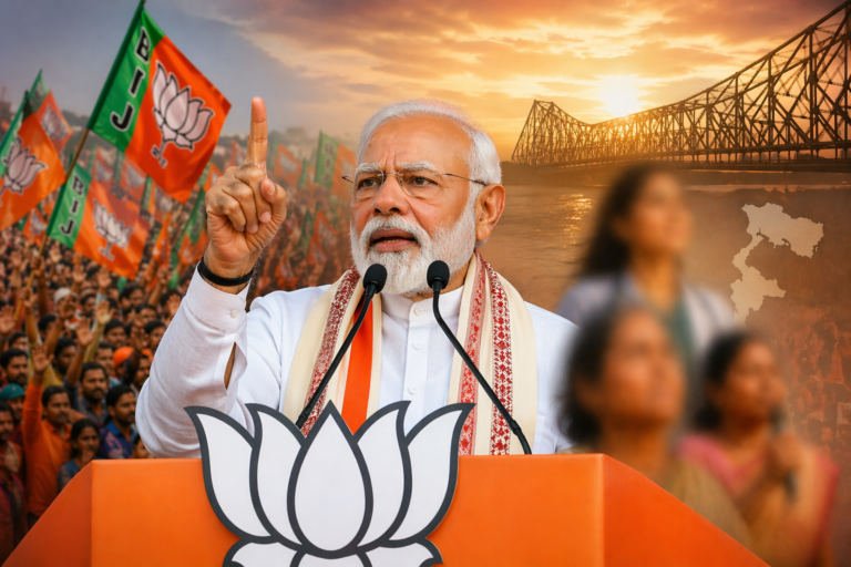 PM Modi Slams TMC, Calls It ‘Anti-Women’ in Bengal Rally