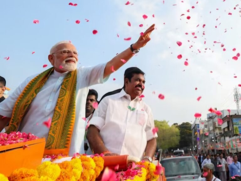 PM Modi’s Roadshow in Nagercoil Draws Massive Crowd, Signals Strong Political Momentum in Tamil Nadu