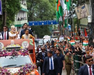 PM Modi Receives Grand Welcome During Roadshow in Gangtok, Sikkim