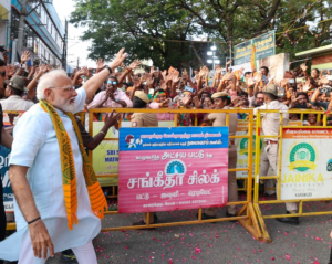 PM Modi’s Roadshow in Nagercoil Draws Massive Crowd, Signals Strong Political Momentum in Tamil Nadu