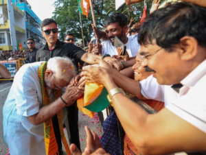 PM Modi’s Roadshow in Nagercoil Draws Massive Crowd, Signals Strong Political Momentum in Tamil Nadu