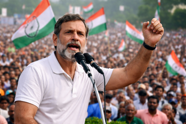 Rahul Gandhi Targets Narendra Modi, Compares Leadership Style to ‘Kingship’ at Keralam Rally