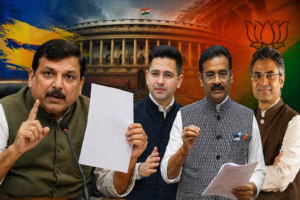 AAP Moves to Disqualify Rebel MPs: Sanjay Singh Targets Raghav Chadha, Ashok Mittal & Sandeep Pathak Over BJP Shift