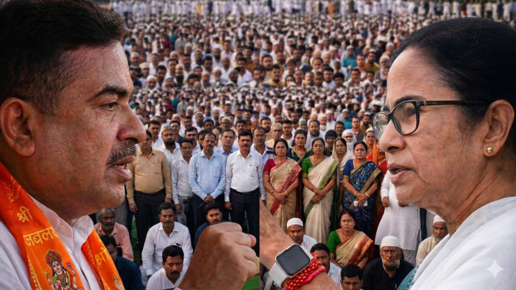 Bhabanipur Battle Intensifies: Suvendu Adhikari Challenges Mamata Banerjee in Her Stronghold