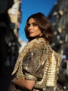 Gold Rush at Cannes: Diana Penty Redefines Desi Glamour in a Custom Metallic Saree