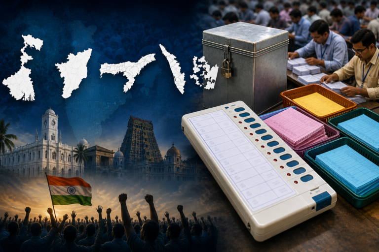 Election Results 2026: BJP Dominates West Bengal & Assam; TVK Makes Historic Debut in Tamil Nadu