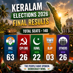 Election 2026 Results: State-wise Tally Across Bengal, Tamil Nadu, Kerala, Assam & Puducherry