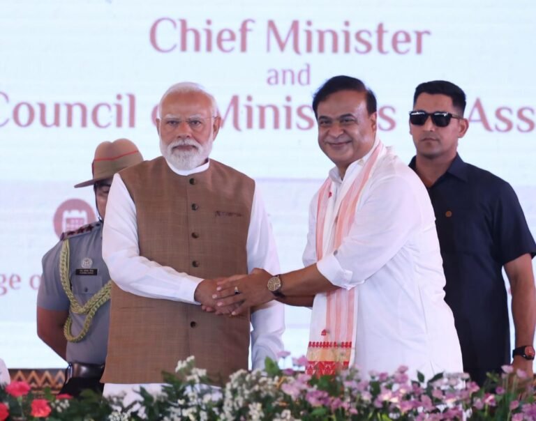 Himanta Biswa Sarma Takes Oath as Assam CM for Second Consecutive Term, Credits PM Modi’s Leadership