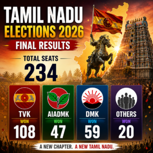Election 2026 Results: State-wise Tally Across Bengal, Tamil Nadu, Kerala, Assam & Puducherry